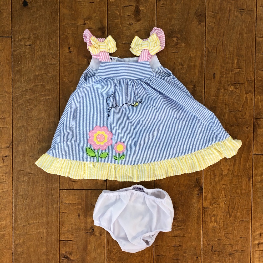 Blueberi Boulevard dress + bloomers size 3-6m